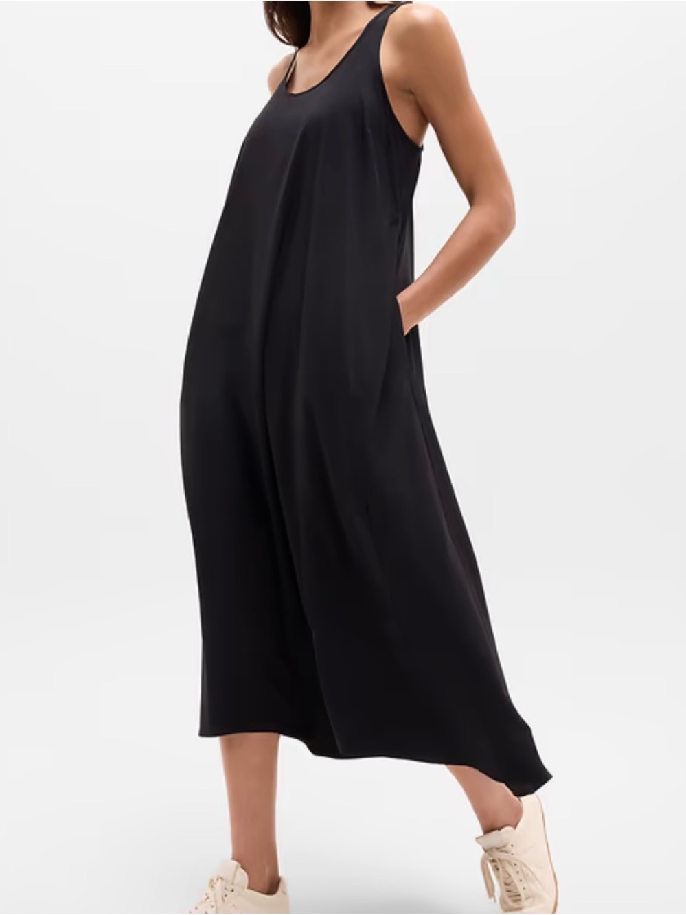 Athleta Black Sleeveless Flow Dress